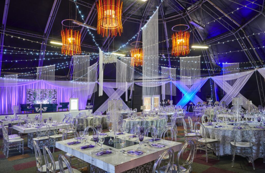 Jabulani Dome set up for a banquet event at Metcourt Umfolozi